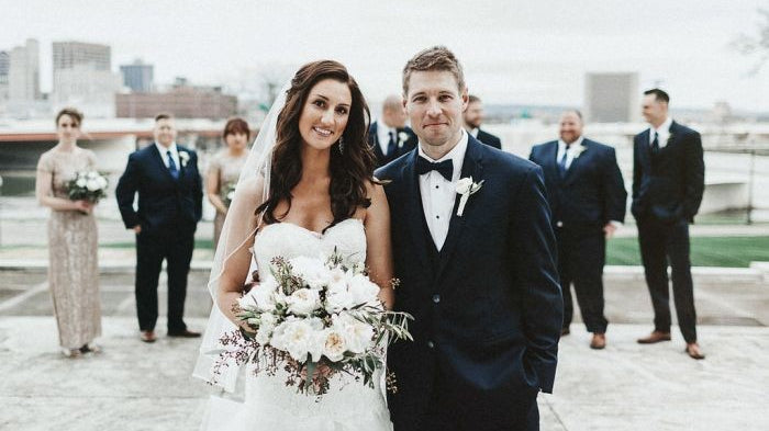 Rachael & Andrew // Dayton Masonic Center Wedding // Floral Preservation Frame